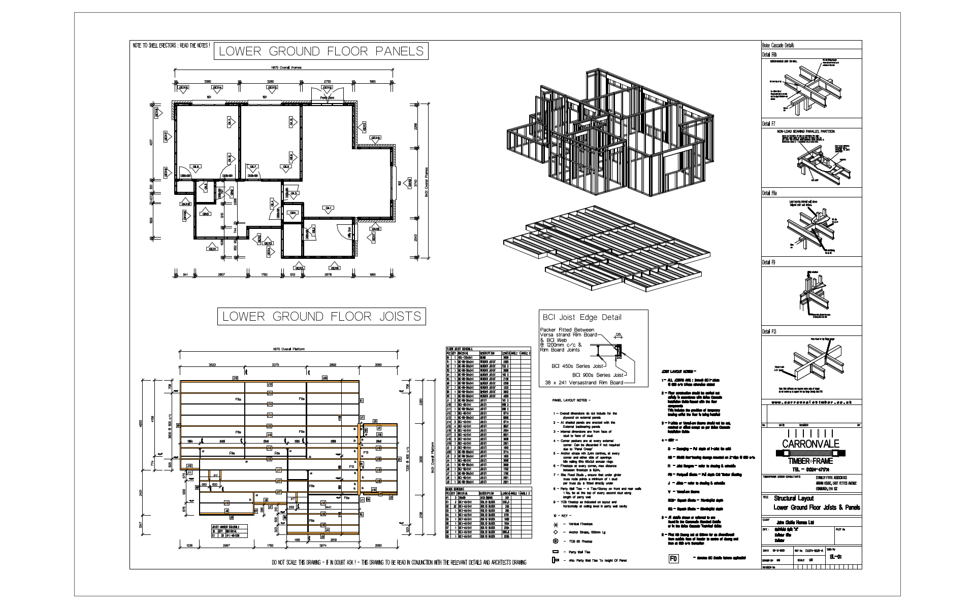 Timber Frame Layout drawing
