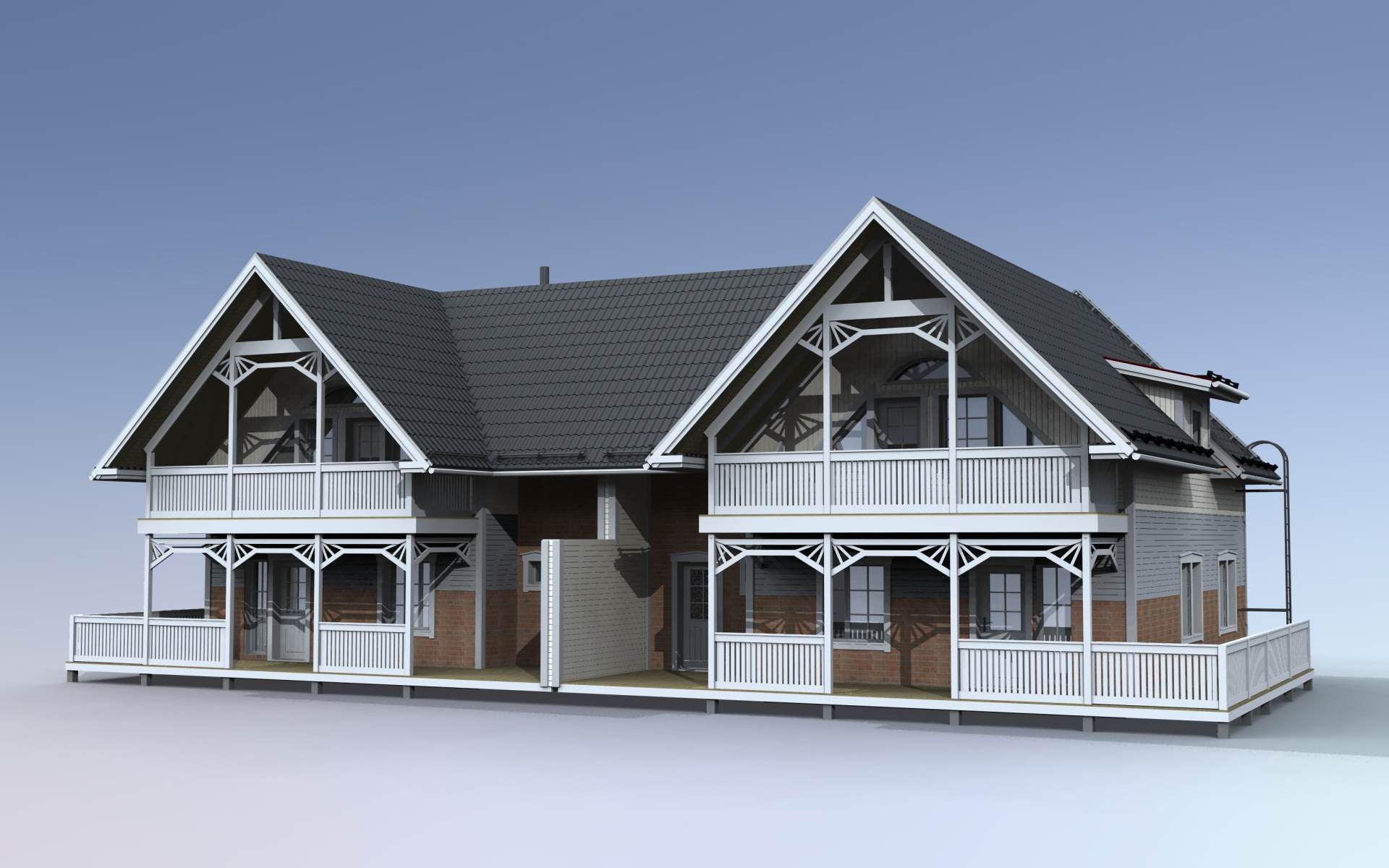 Single-family home 3D model